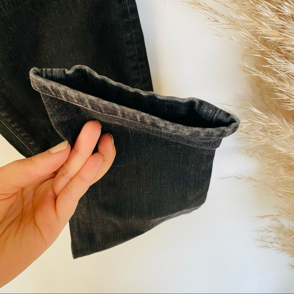 TOPSHOP Moto Washed Black Grey Denim Distressed Ripped High Rise Skinny Jeans 30 - Picture 4 of 12
